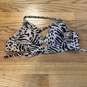 Shade & Shore leopard bikini top